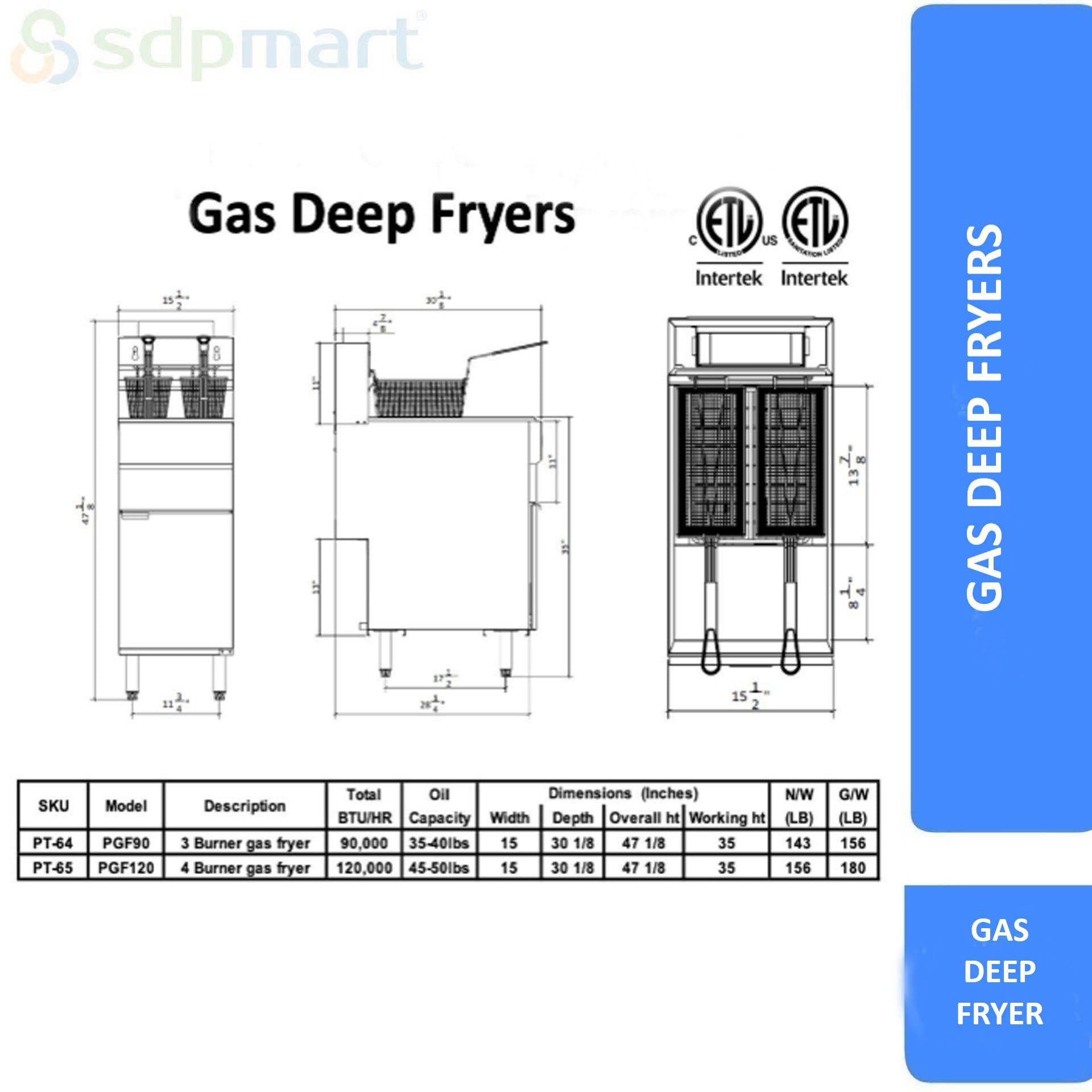 SDPMart  Gas Deep Fryer