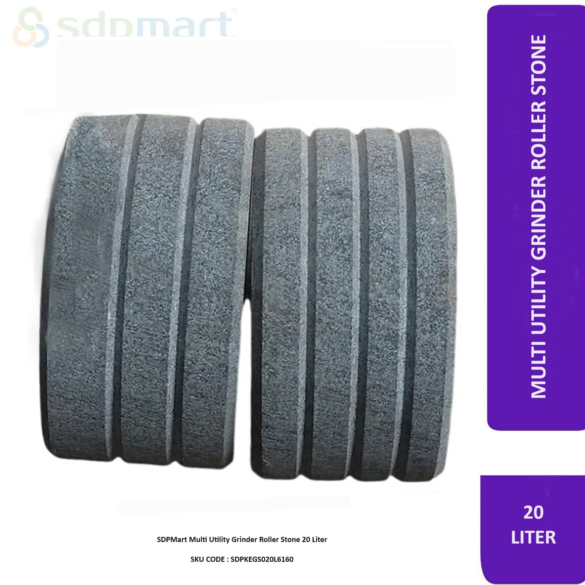 SDPMart Multi Utility Grinder Roller Stone