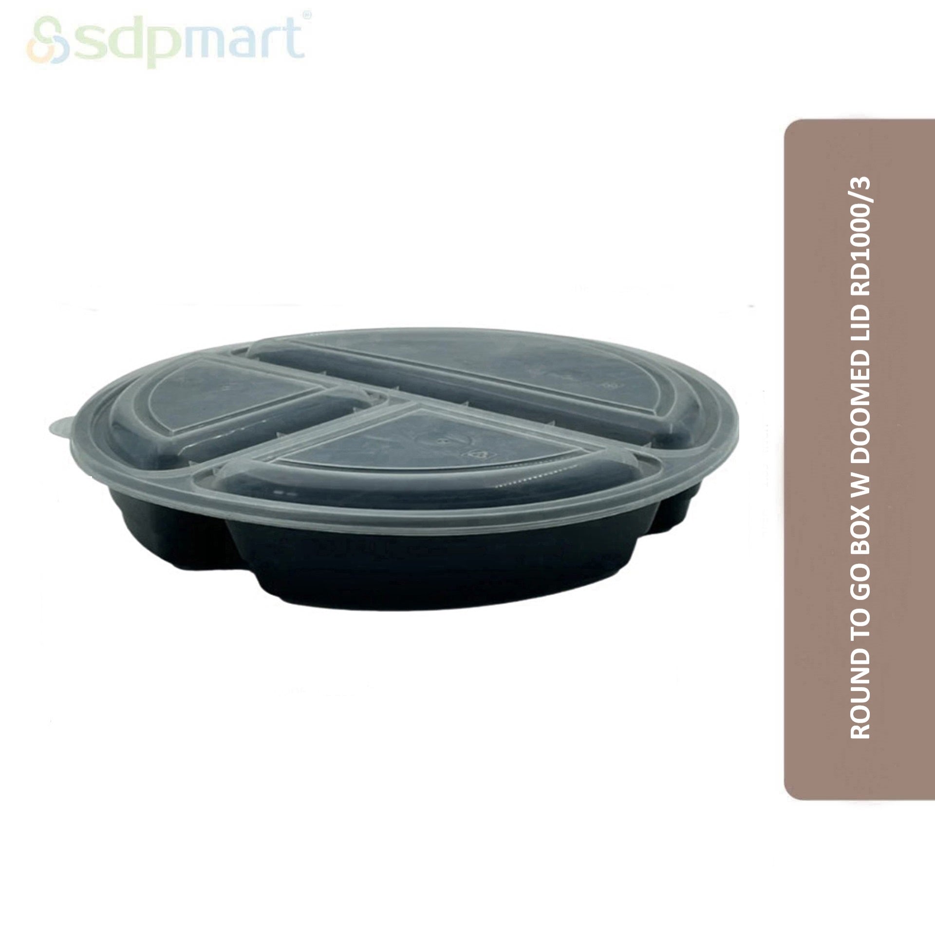 SDPMart Round To Go Box W Doomed Lid RD1000/3