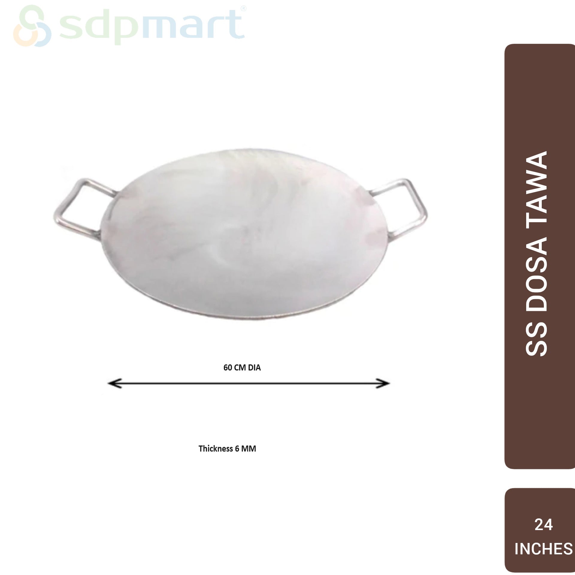 SDPMart SS Dosa Tawa Round Deep