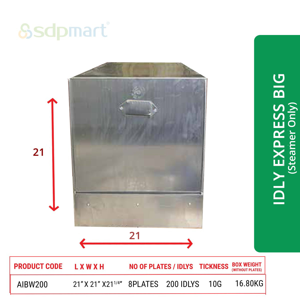 SDPMart  Aluminum Idly Steamer- Express Big (Steamer Only)
