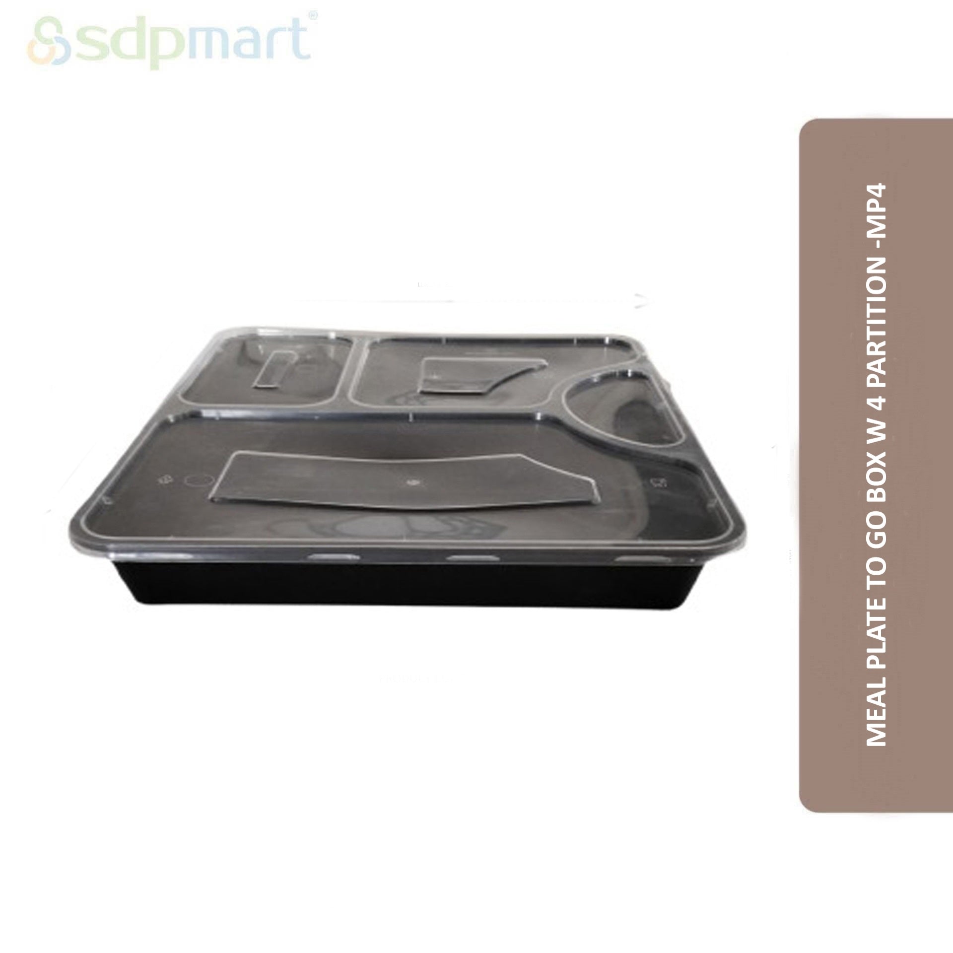 SDPmart Meal BoxTo Go Box W 4 Partition -MP4