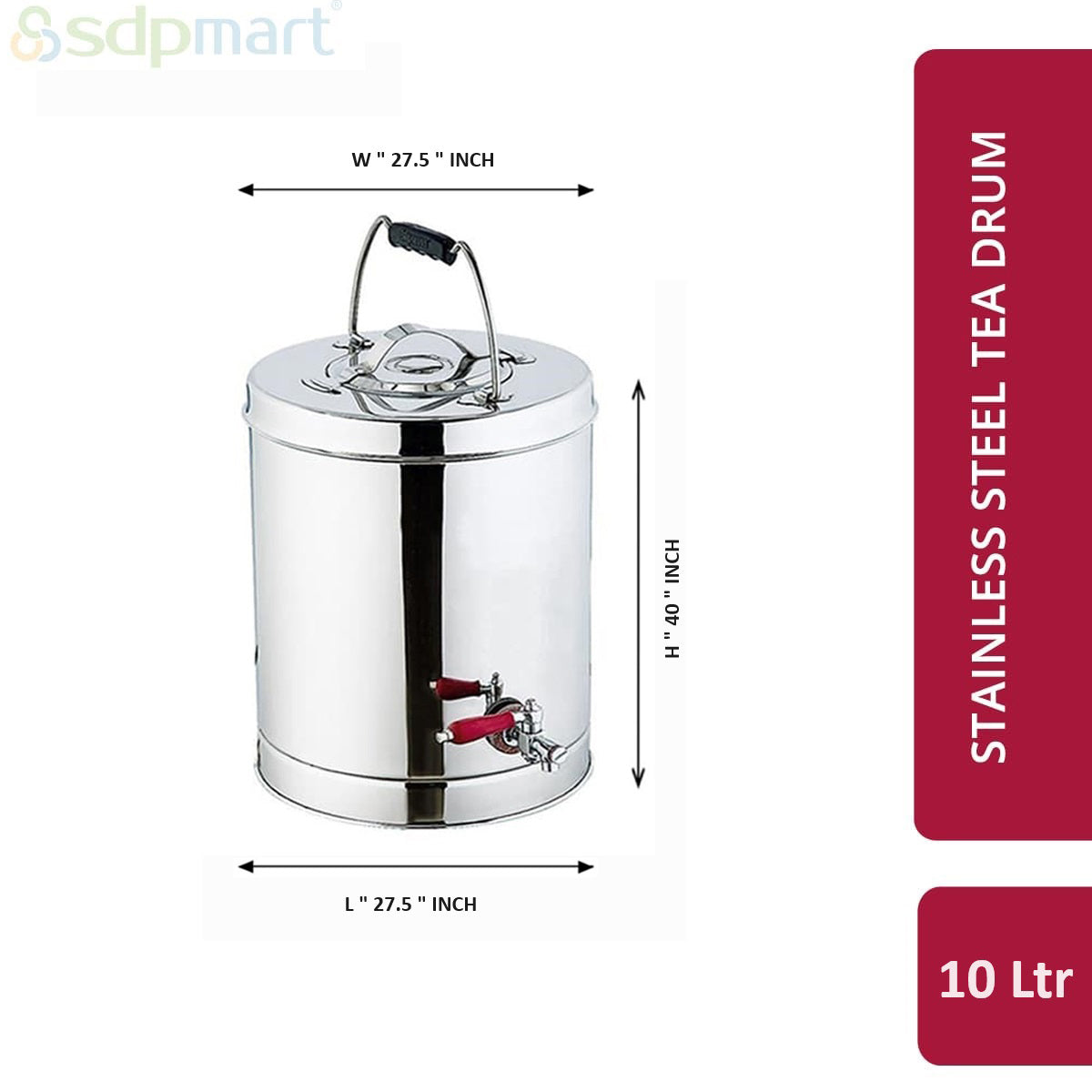 SDPMart SS  Tea Drum