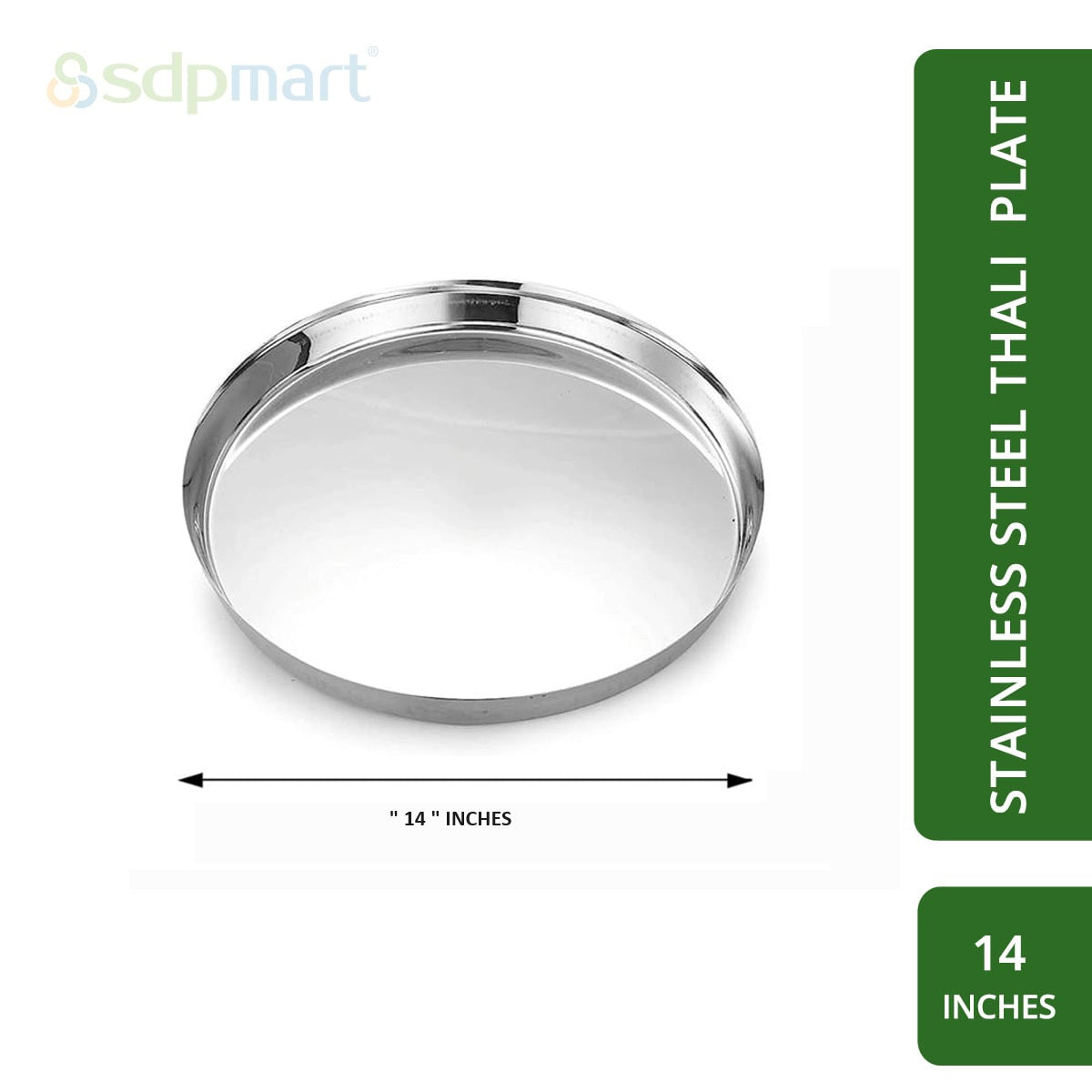 SDPMart SS Round Thali Plate