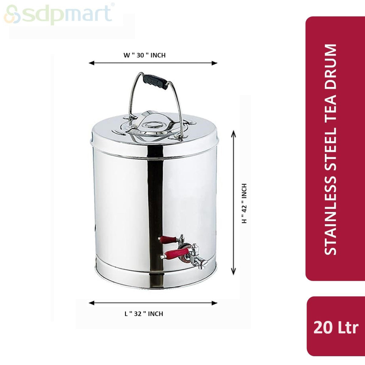 SDPMart SS  Tea Drum