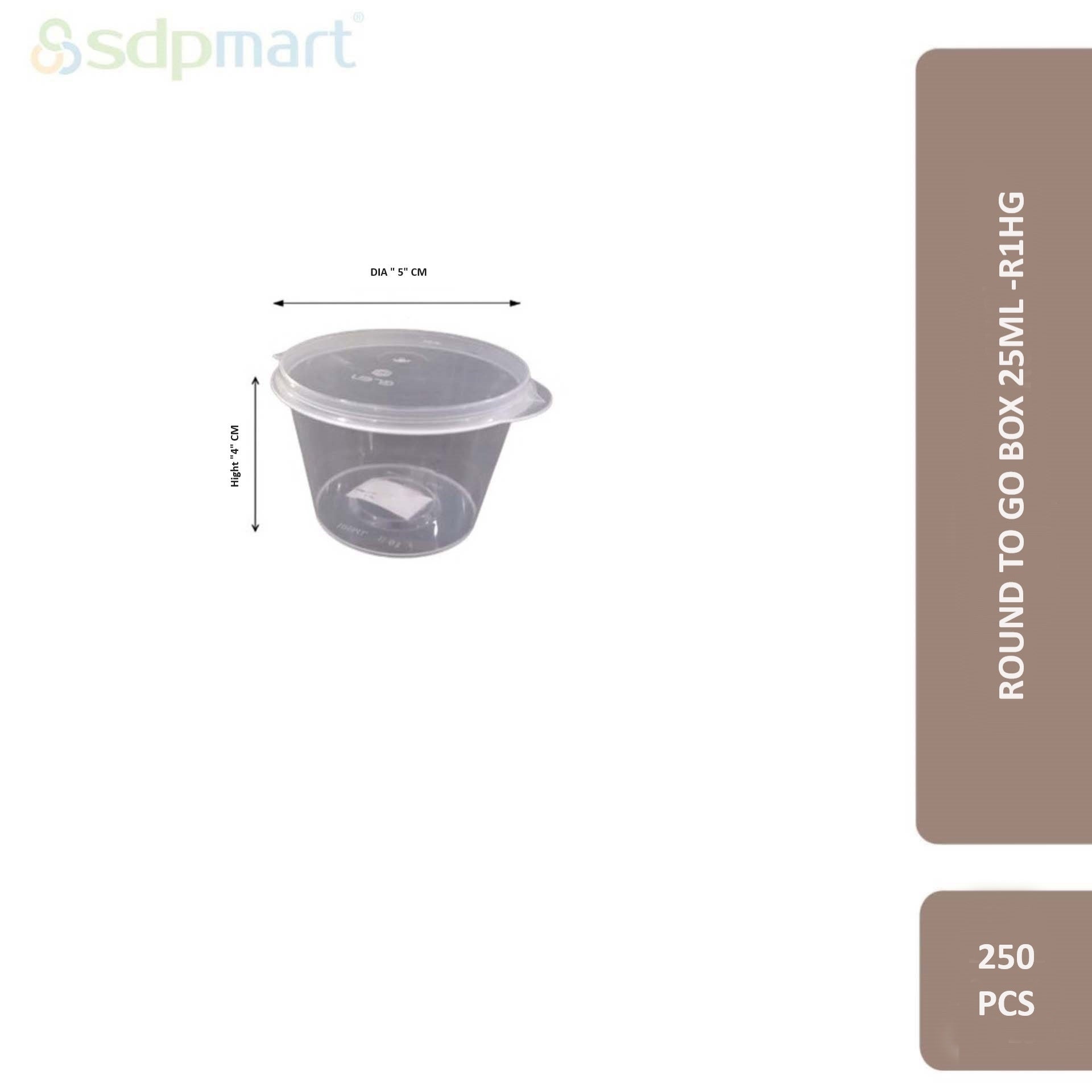 SDPMart Round To Go Box 25ml -R1HG