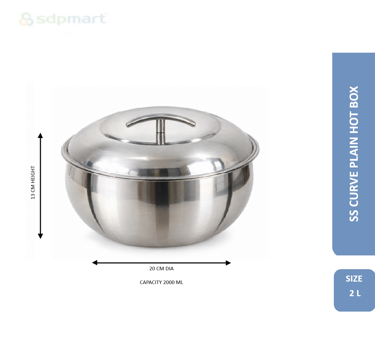 SDPMart SS Curve Plain Hot Box