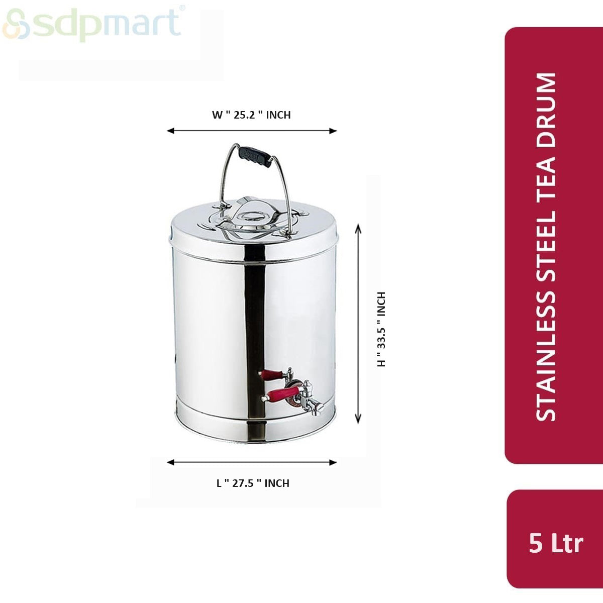 SDPMart SS  Tea Drum