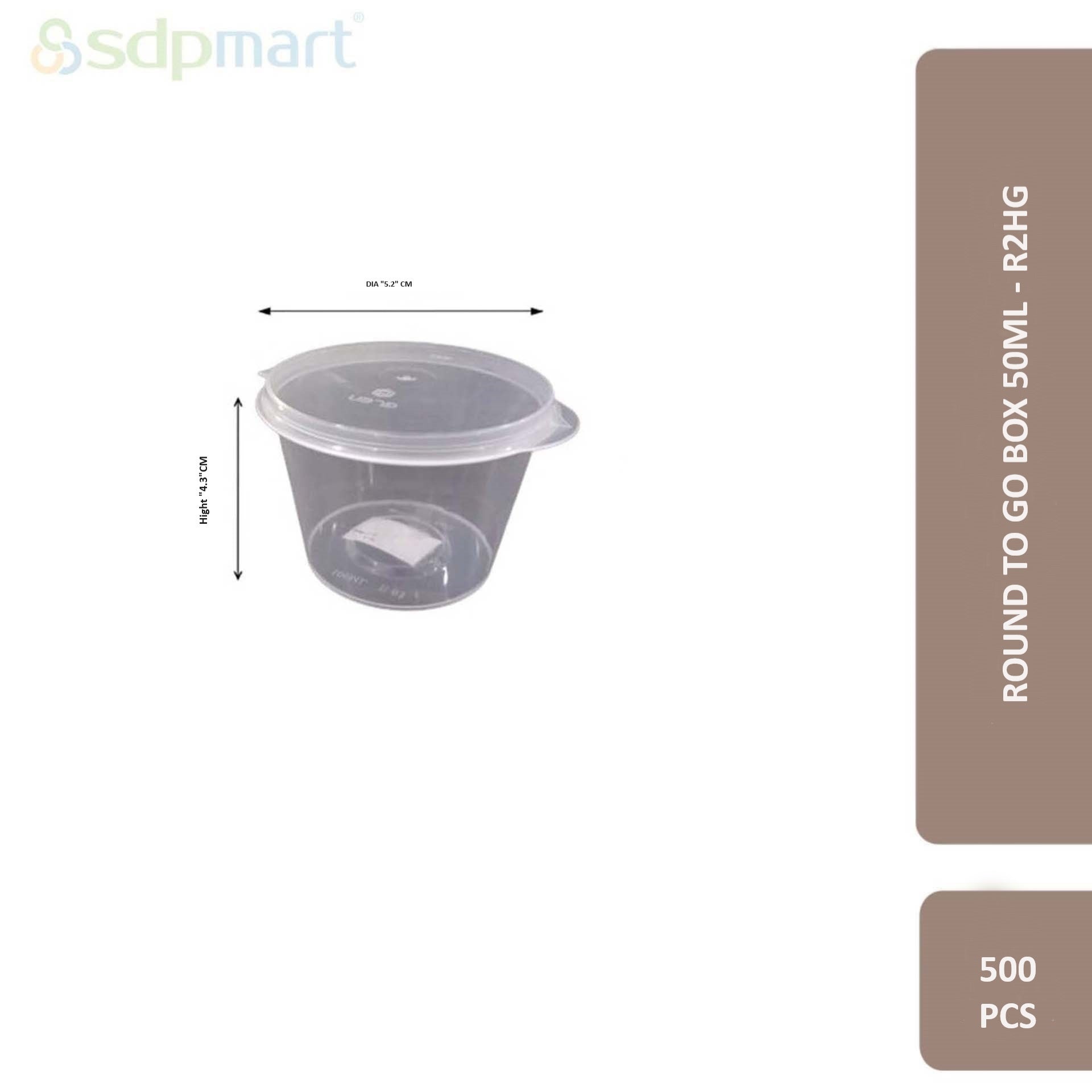 SDPMart Round To Go Box 50ml -R2HG