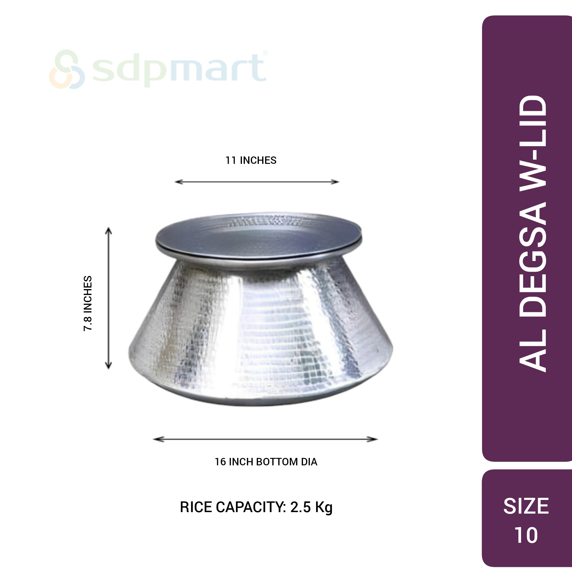 SDPMart Aluminum Degsa W-Lid