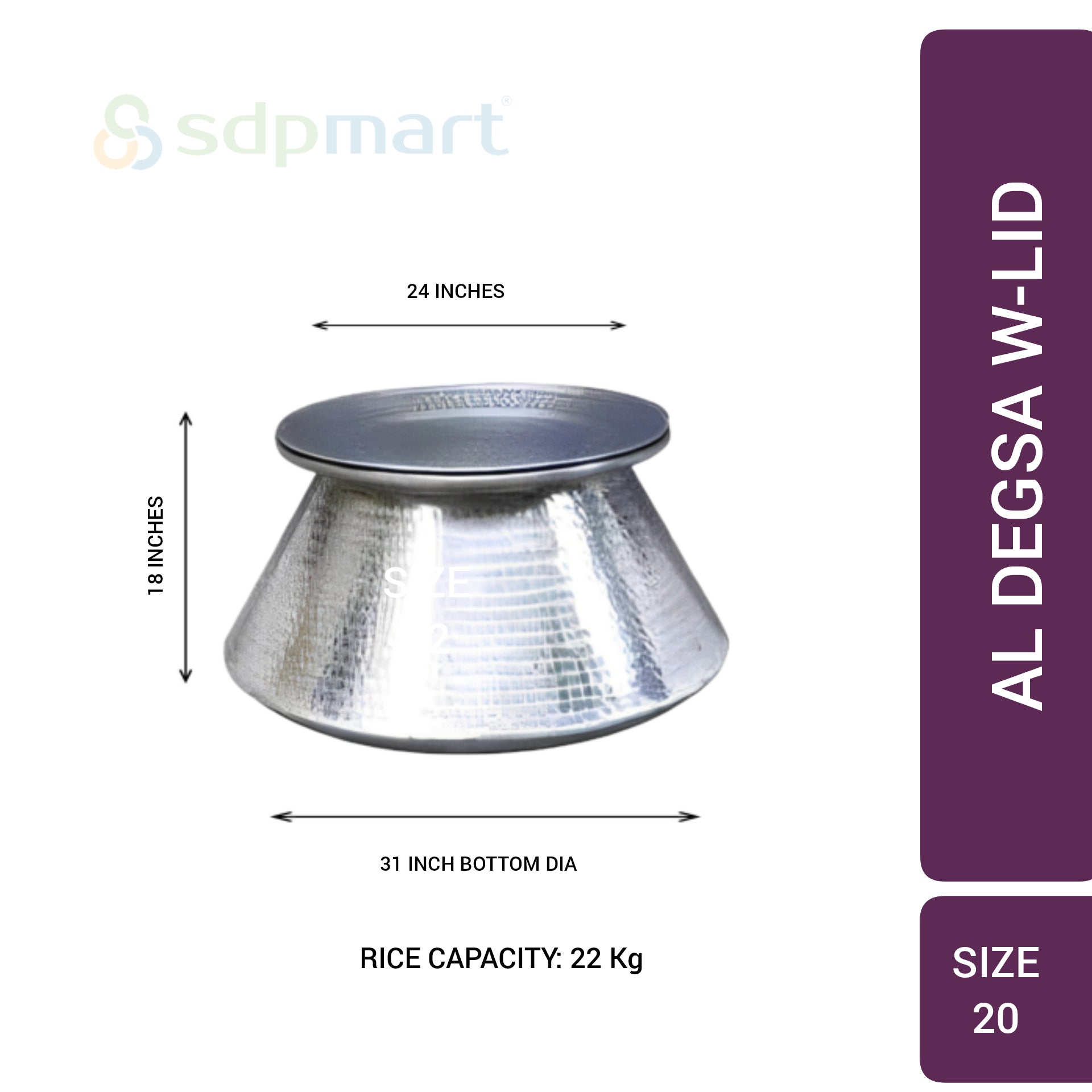 SDPMart Aluminum Degsa W-Lid