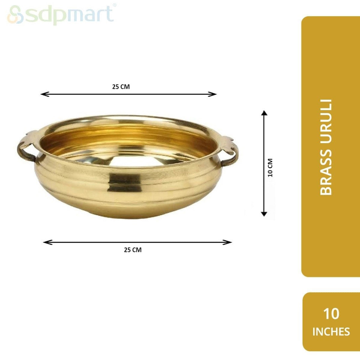 SDPMart Brass Uruli 10 INCH