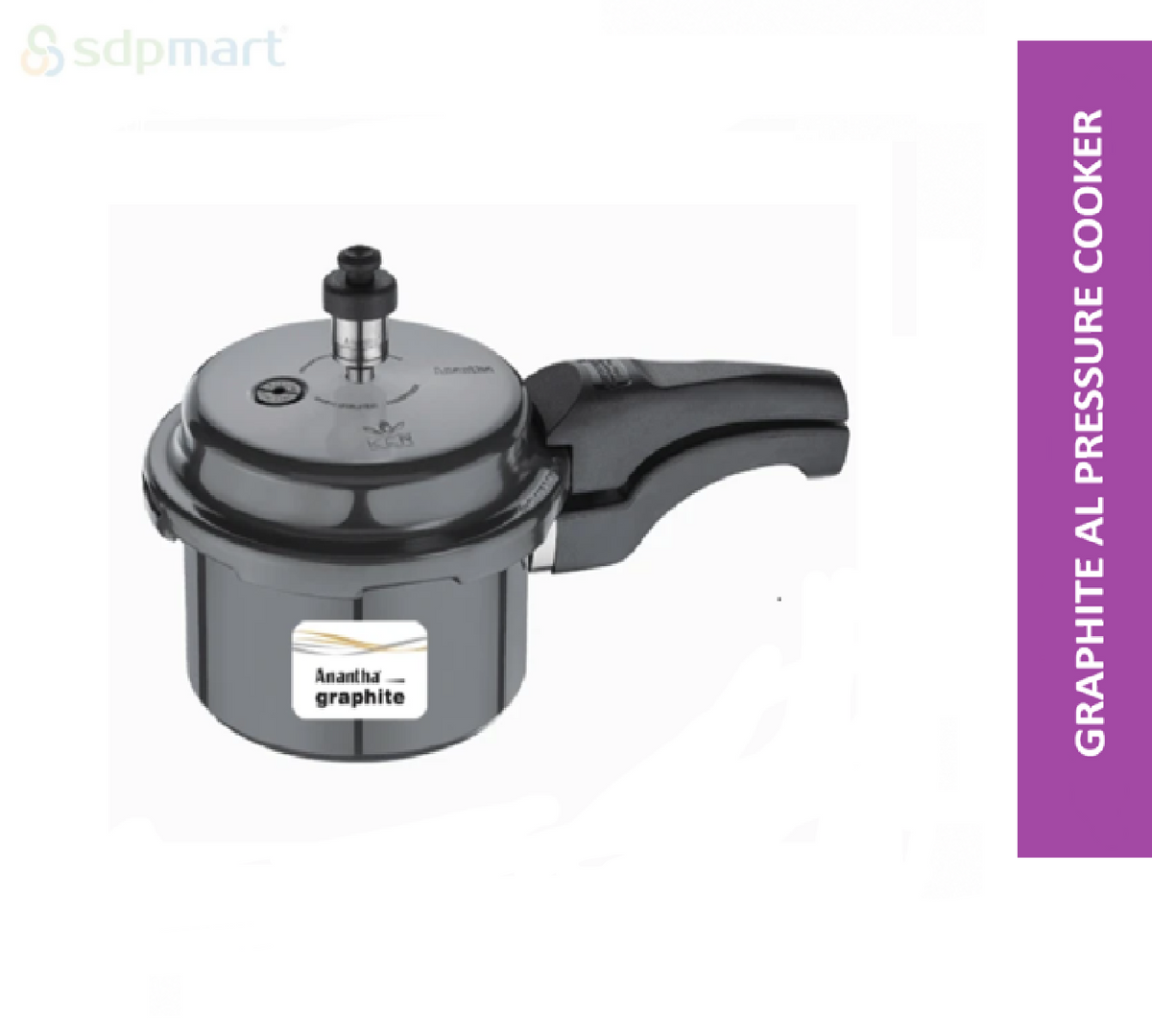 SDPMart Graphite AL Pressure Cooker 1.5 Liter