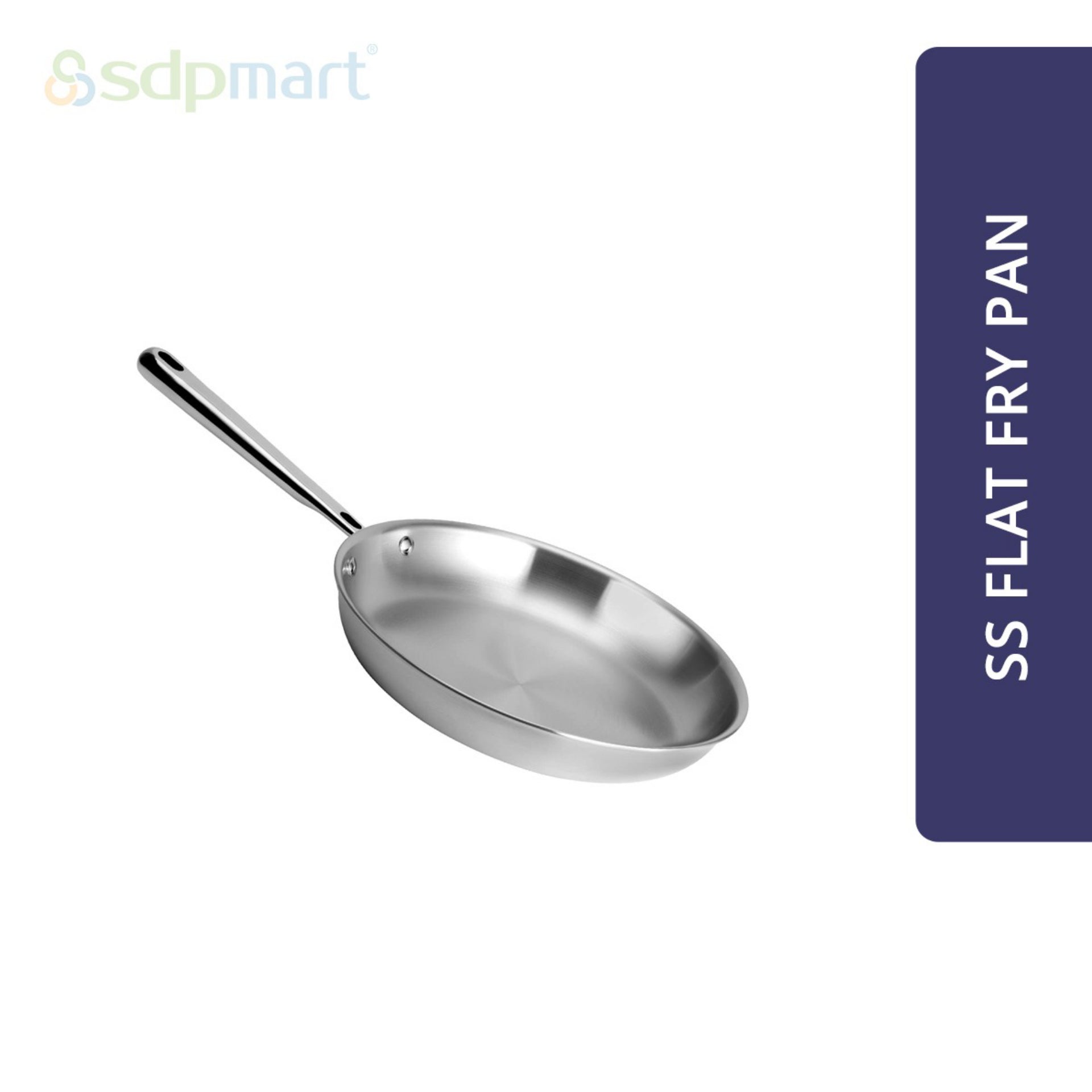 SDPMart SS Flat Fry Pan