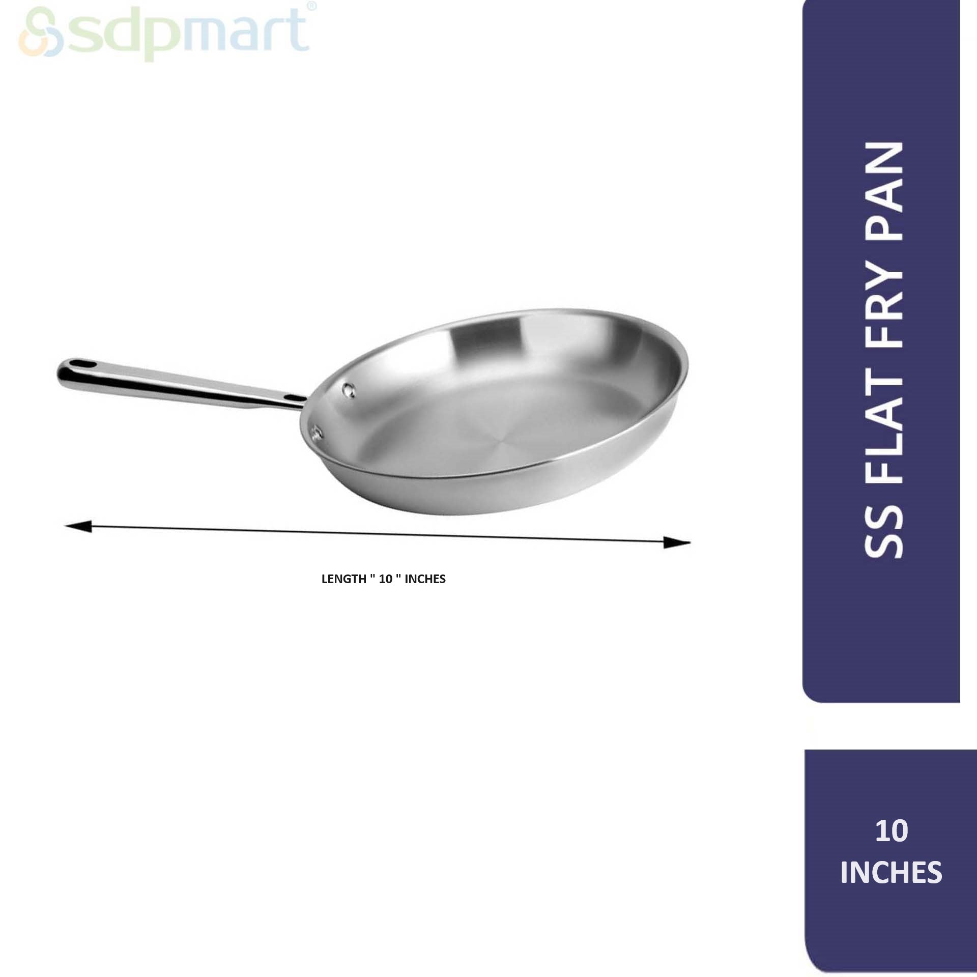 SDPMart SS Flat Fry Pan