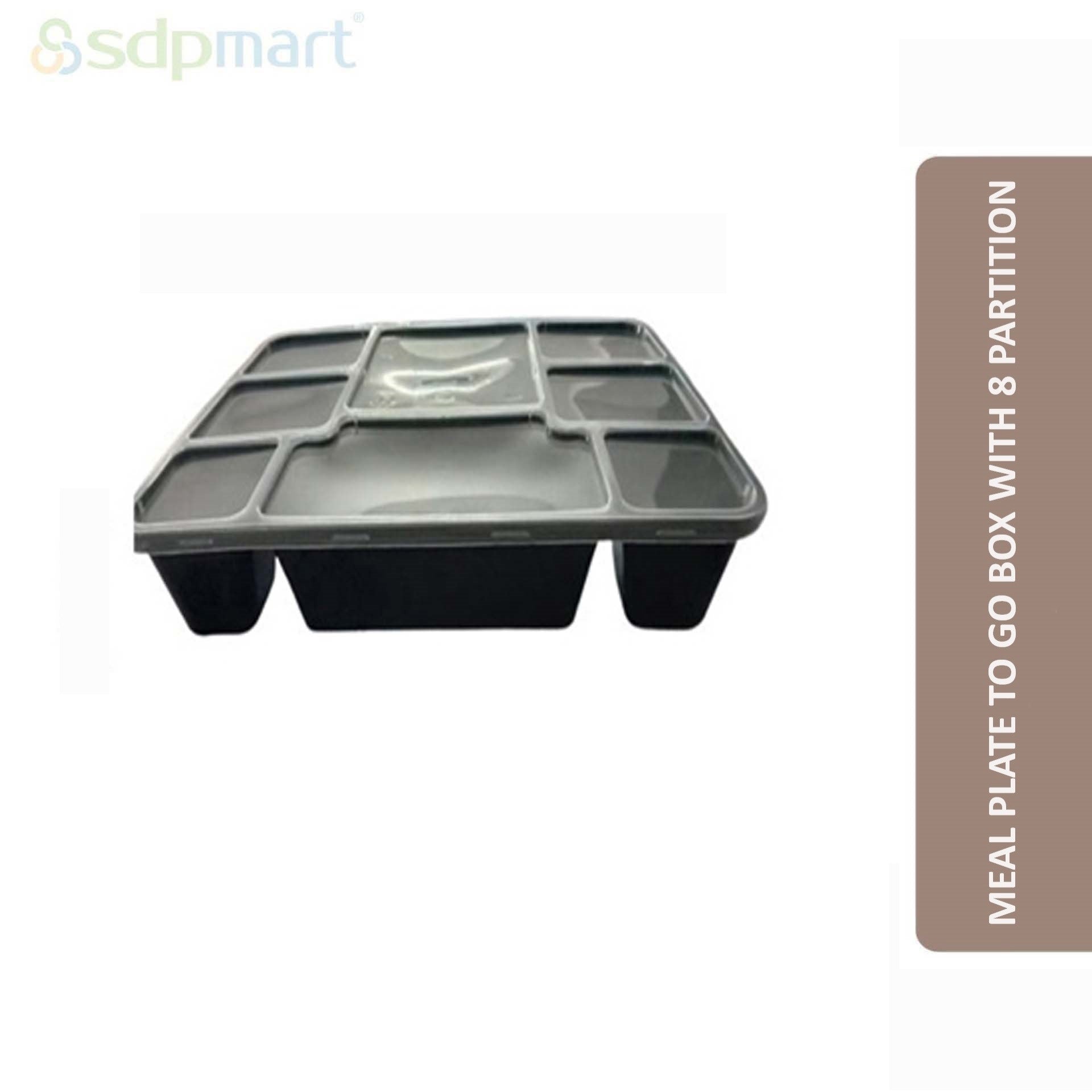 SDPmart Meal Plate To GO Box W 8 Partition (MP8)