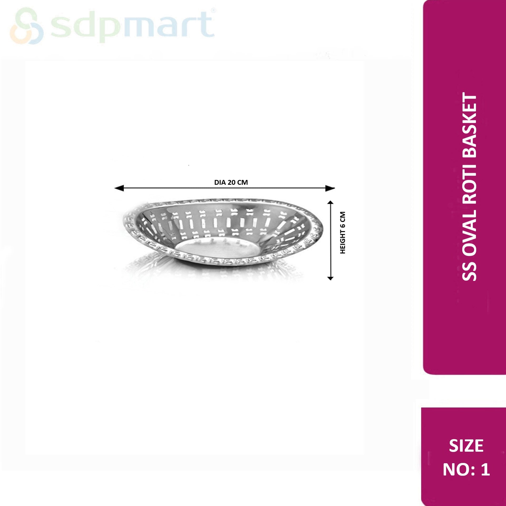 SDPMart SS Oval Roti Basket
