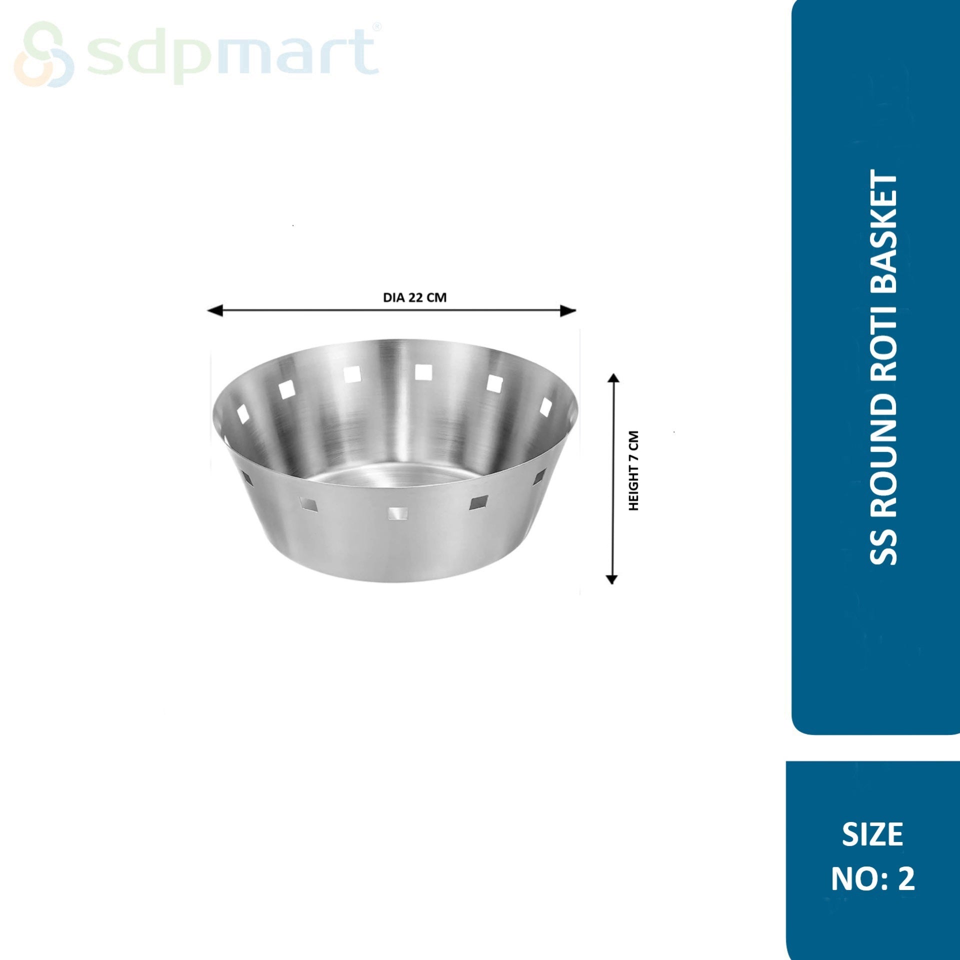 SDPMart SS Round Roti Basket