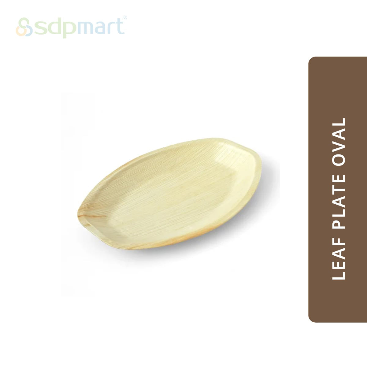 SDPMart Premium Palm Leaf Plate Oval 15x11 INCH (100 Nos)