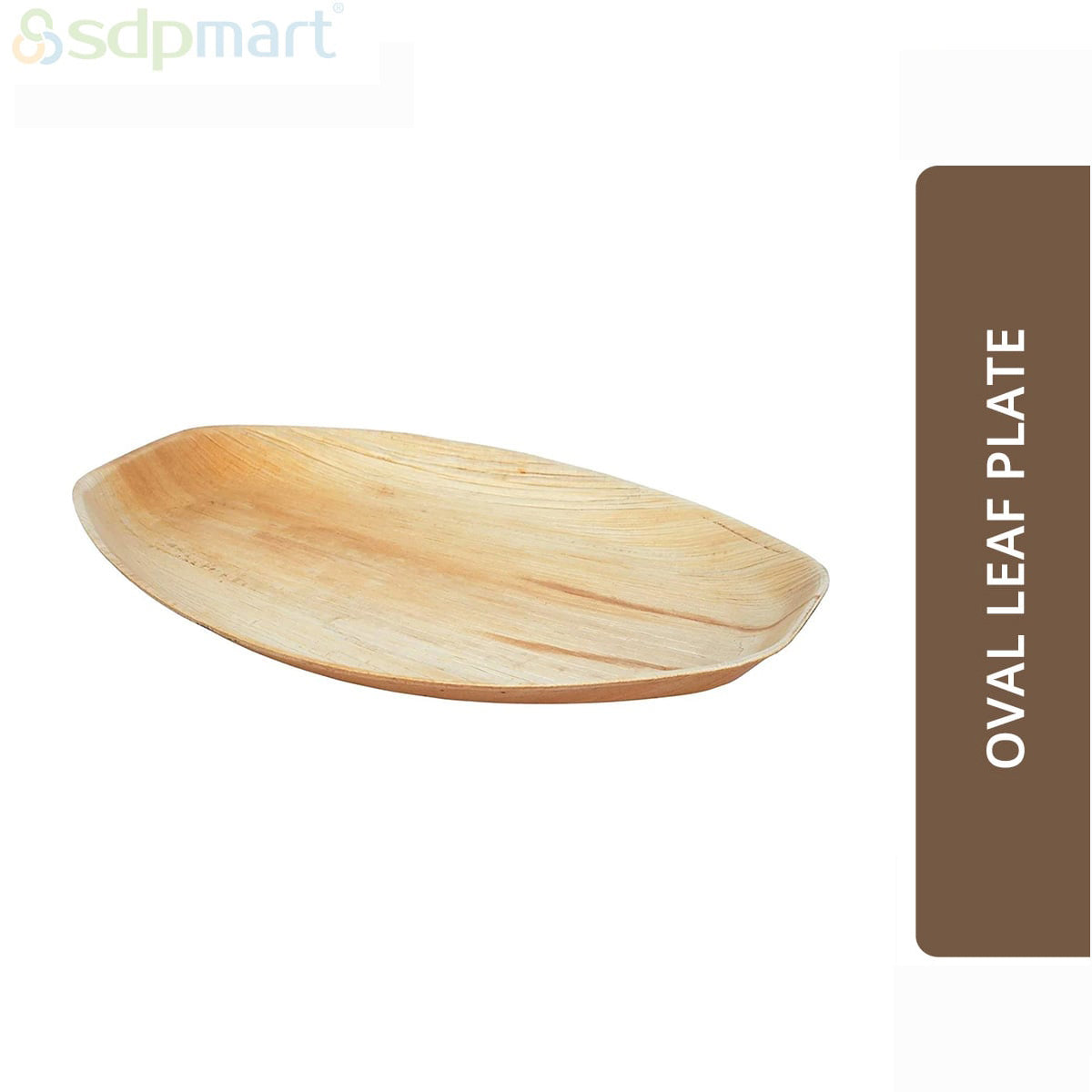 SDPMart Premium Palm Leaf Plate Oval 16x11 INCH (100 Nos)