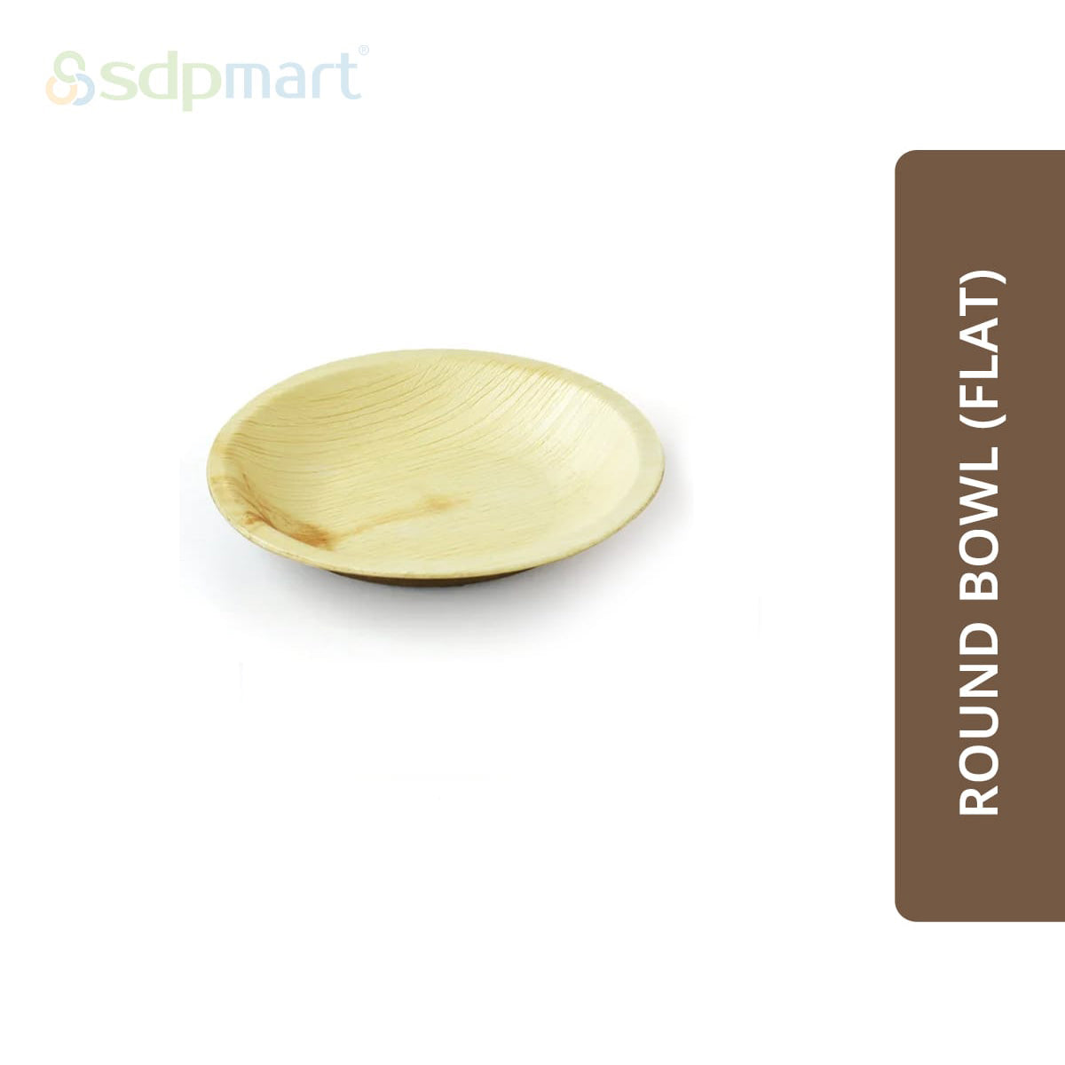 SDPMart Premium Palm Leaf Plate Round Bowl(Flat) 5 INCH (100 Nos)