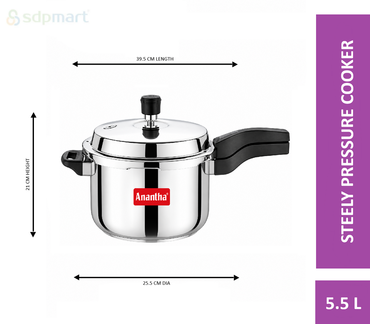 SDPMart Steely Pressure Cooker