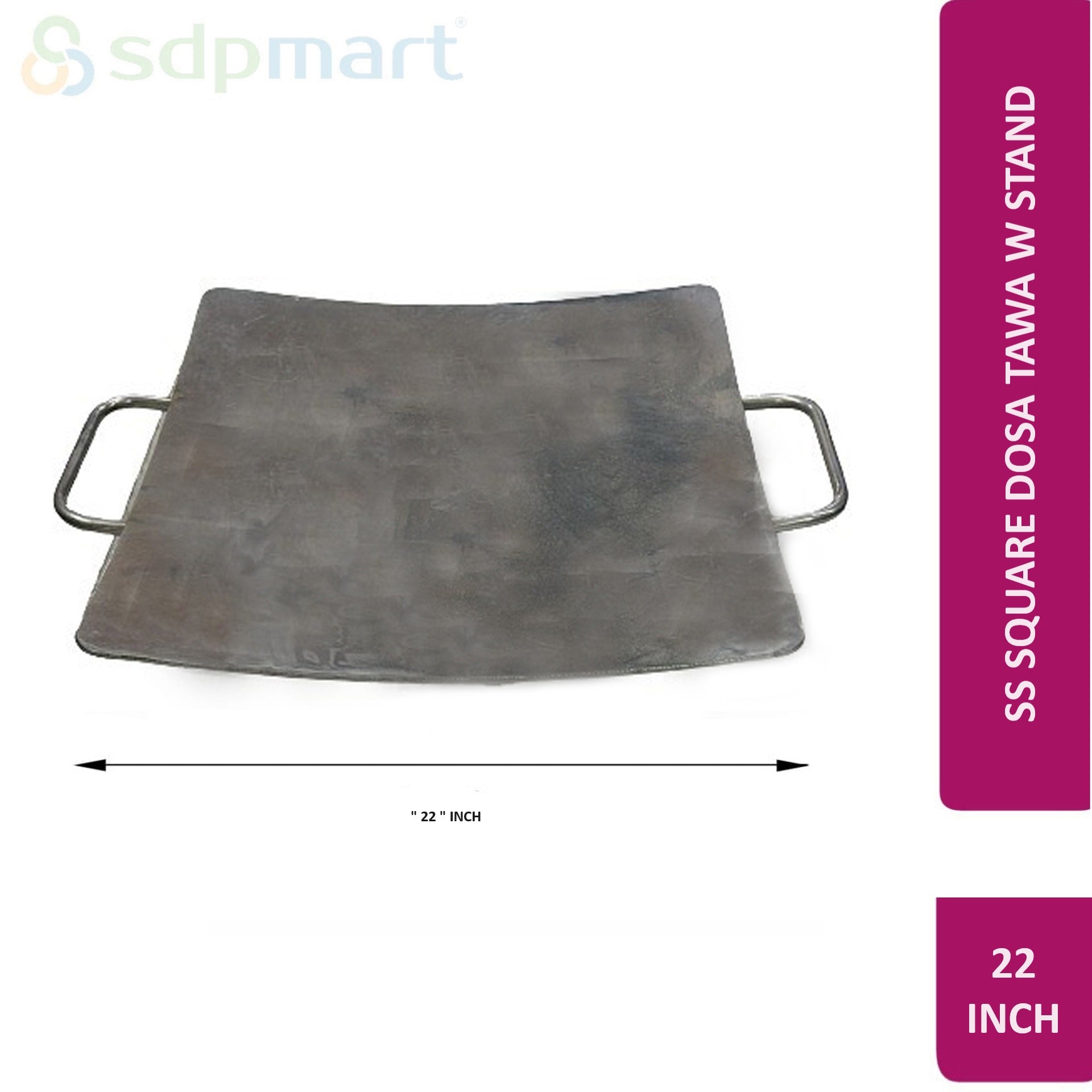 SDPMart SS SQUARE DOSA TAWA W STAND