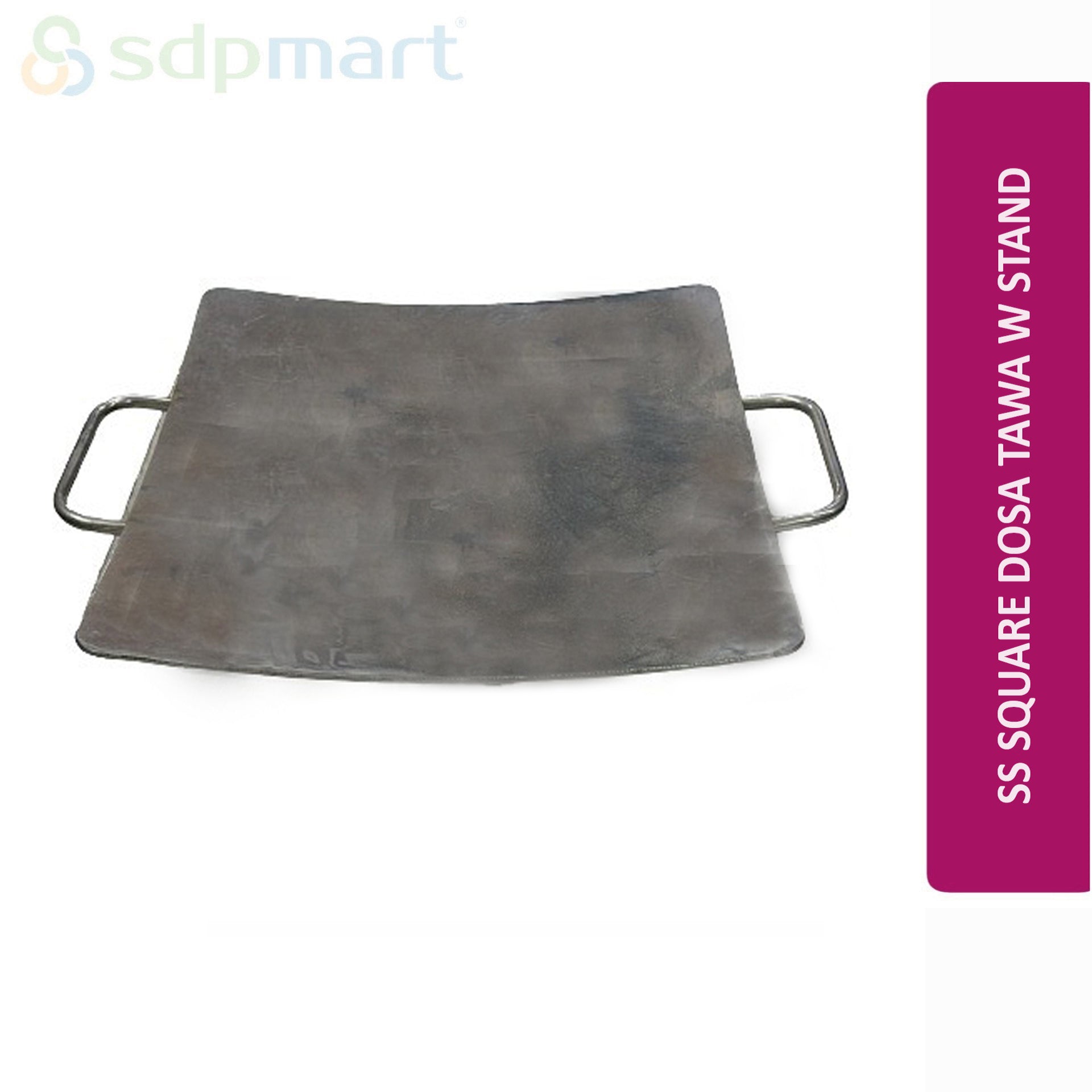 SDPMart SS SQUARE DOSA TAWA W STAND