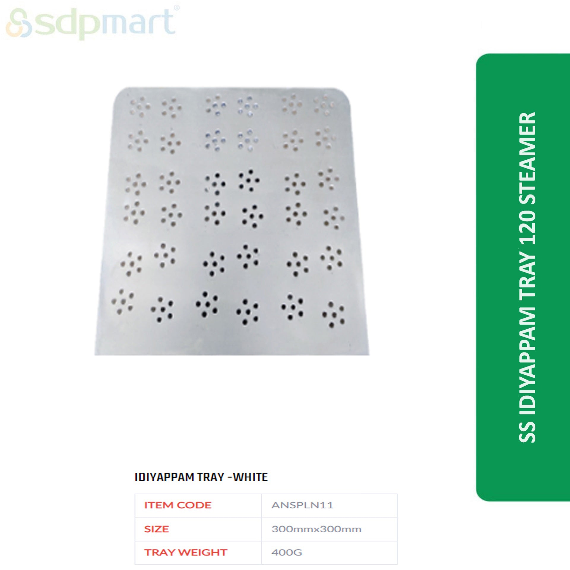 SDPMart SS Idiyappam Tray 120 Steamer