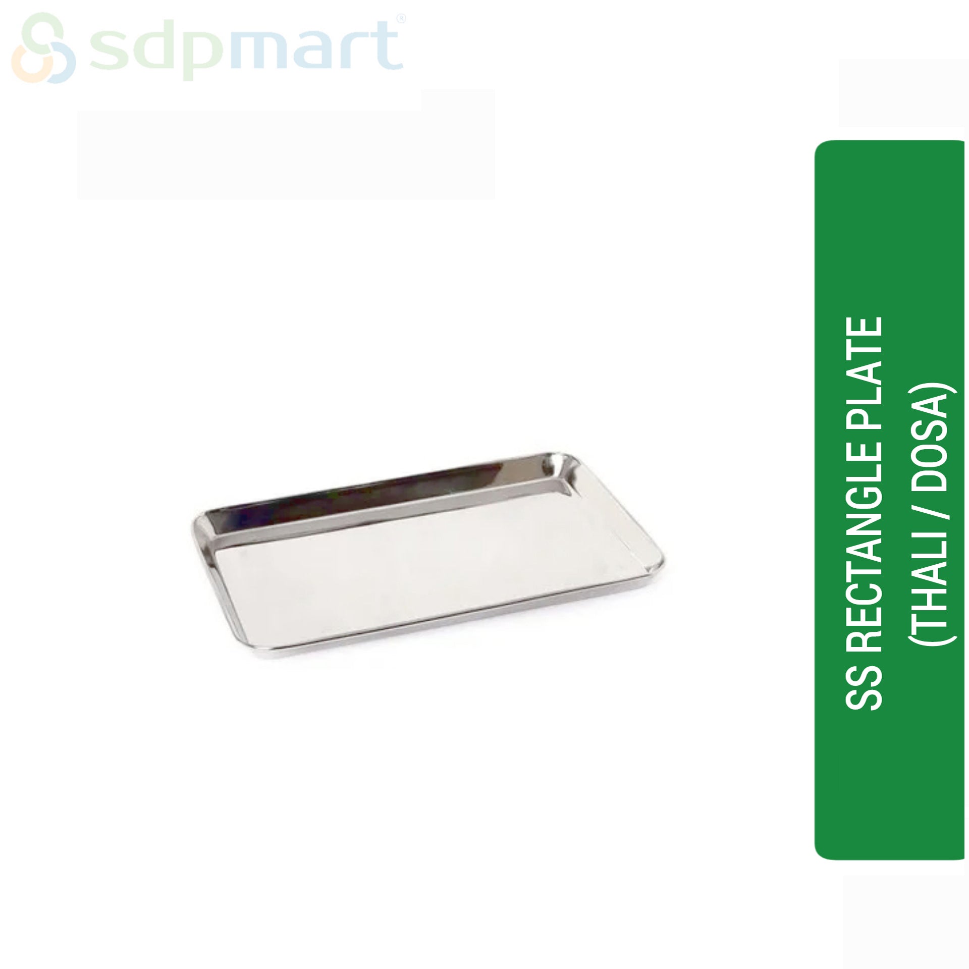 SDPMart SS Rectangle (Thali / Dosa) Plate