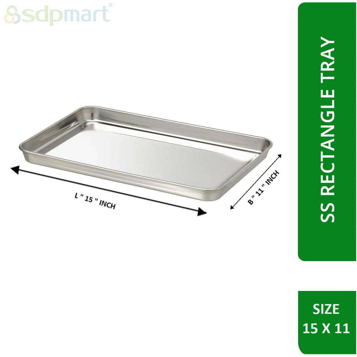 SDPMart SS Rectangle Tray