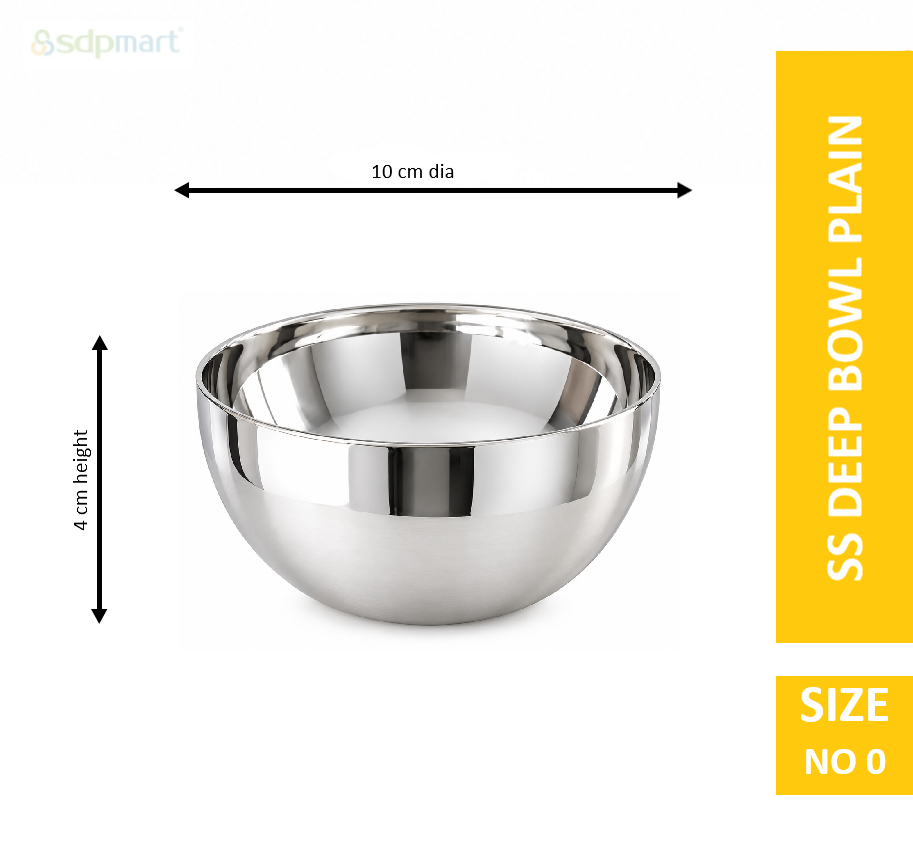 SDPMART SS DEEP BOWL PLAIN