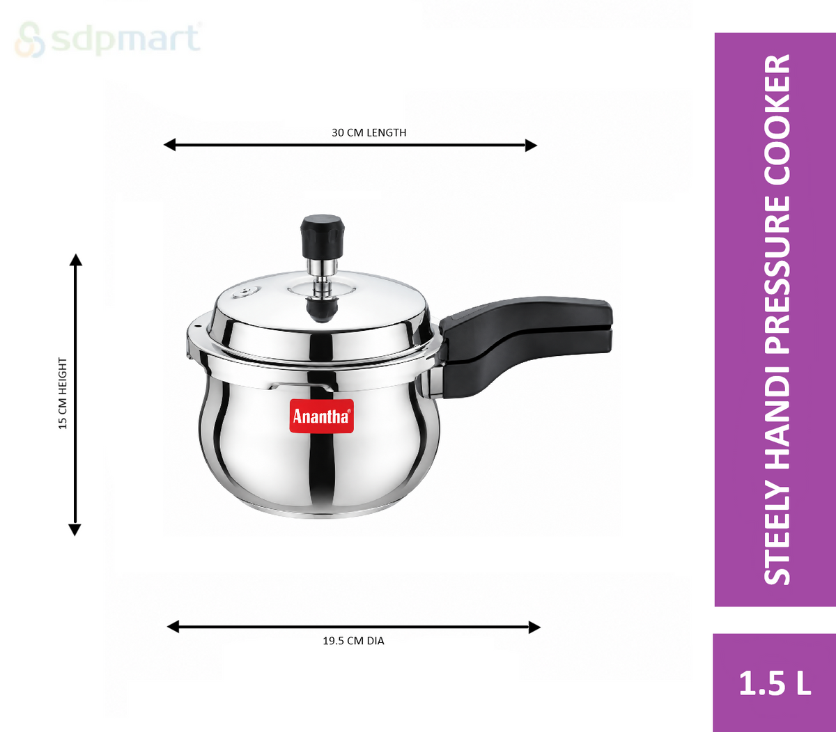 SDPMart Steely Handi Pressure Cooker