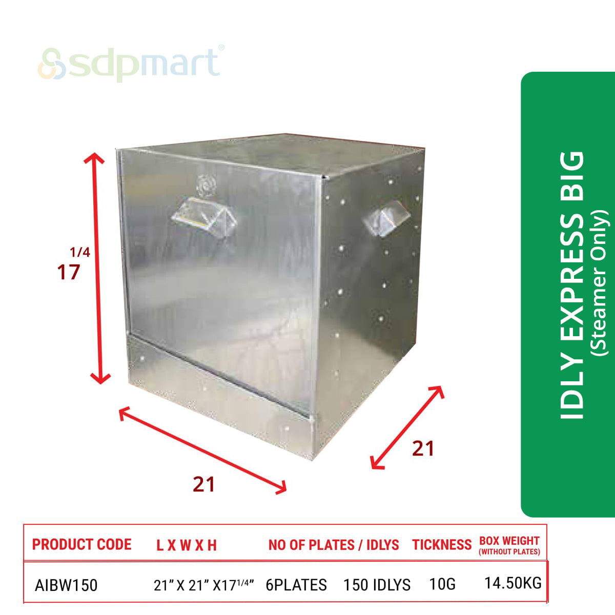 SDPMart  Aluminum Idly Steamer- Express Big (Steamer Only)