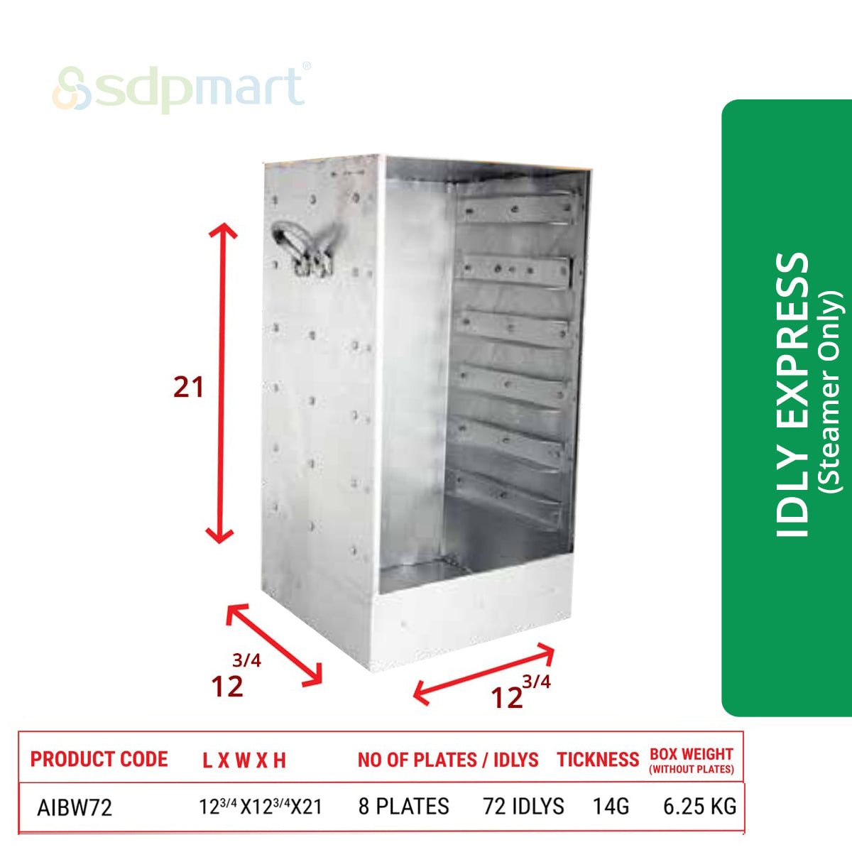 SDPMart Aluminum Idly Steamer- Express(Steamer Only)