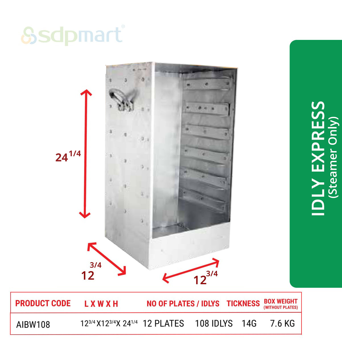 SDPMart Aluminum Idly Steamer- Express(Steamer Only)